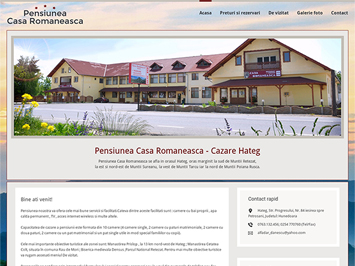 Pensiunea Casa Romaneasca - Responsive design, site de prezentare pensiune.